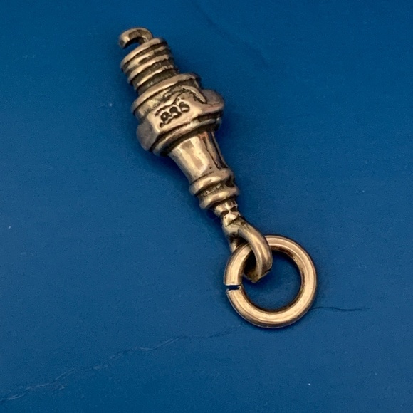 .925 Spark Plug Sterling Silver Jewelry Charm #car #mechanic #truck - Picture 4 of 4
